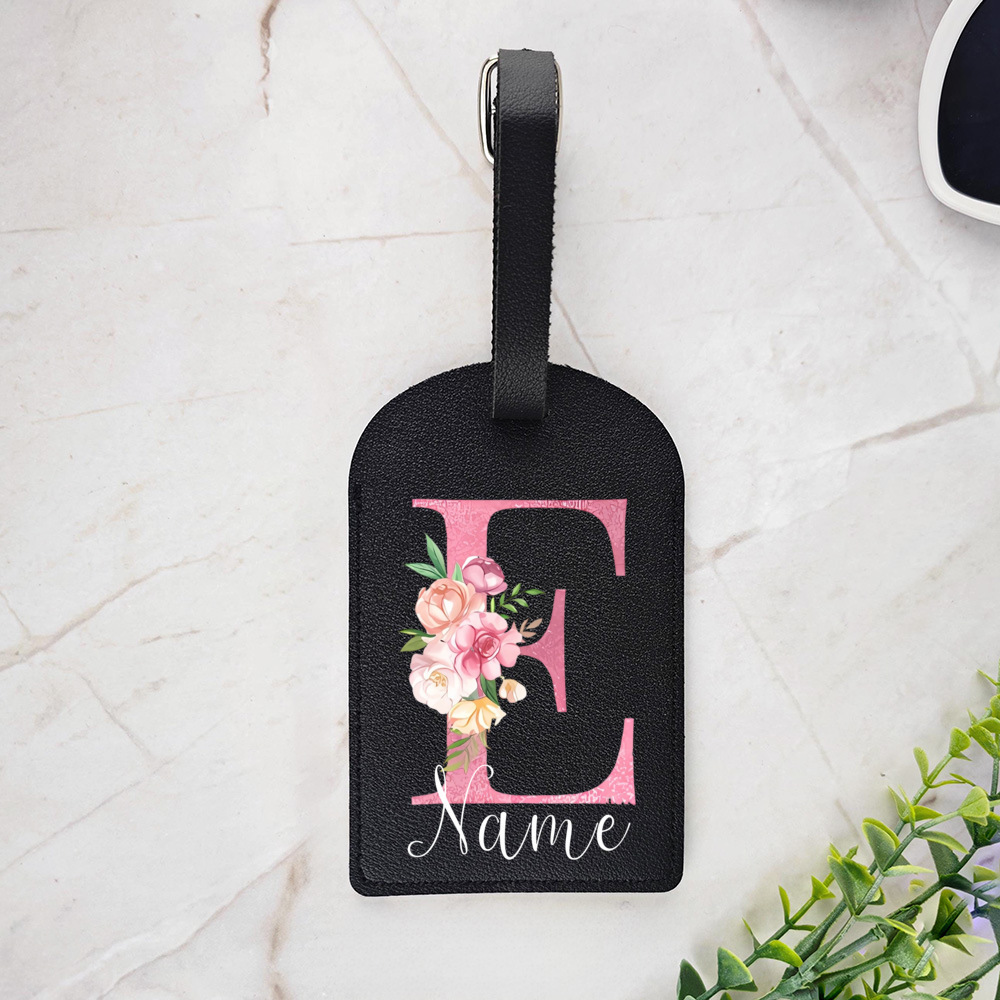 Travel Accessories As Gifts - Étiquette de bagage personnalisée avec initiale