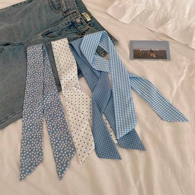 Travel Accessories Aesthetic - Nouveau foulard twilly bleu printanier, ruban